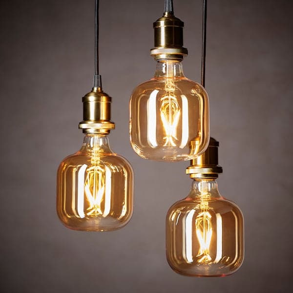 Ikea JÄLLBY - Cord set, textile brass-plated, 1.4 m