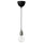 JÄLLBY / LUNNOM - Pendant lamp with light bulb, nickel-plated/globe clear