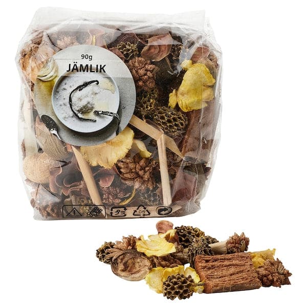 JÄMLIK - Scented potpourri, Vanilla/light beige, 90 g