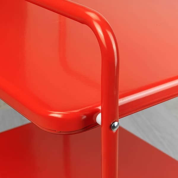 JÄRLÅSA - Side table on castors, red, 65x45 cm - best price from Maltashopper.com 00555274