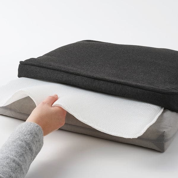 JÄRPÖN/DUVHOLMEN Outdoor chair cushion - anthracite 50x50 cm - best price from Maltashopper.com 69304867