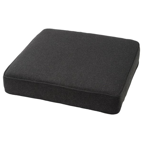 JÄRPÖN/DUVHOLMEN Outdoor seat cushion - anthracite 62x62 cm ,