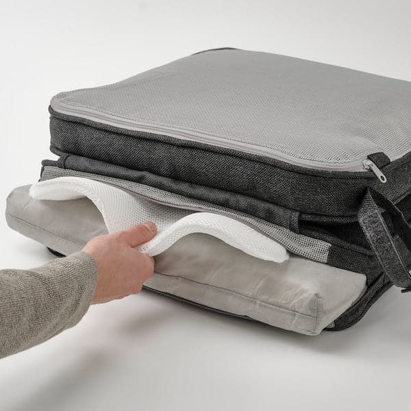 JÄRPÖN/DUVHOLMEN Outdoor seat/back cushion - anthracite 116x45 cm , 116x45 cm - best price from Maltashopper.com 49412820