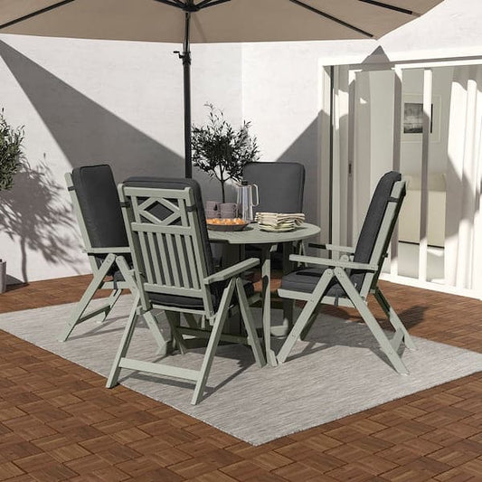JÄRPÖN/DUVHOLMEN Outdoor seat/back cushion - anthracite 116x45 cm , 116x45 cm - best price from Maltashopper.com 49412820