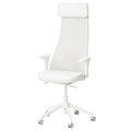 JÄRVFJÄLLET office chair with armrests, Grann white, 68 cm
