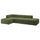 JÄTTEBO - 3.5-seater sofa with chaise longue, Samsala dark yellow-green ,