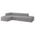JÄTTEBO - 3.5 seater sofa with chaise-longue, Tonerud grey ,