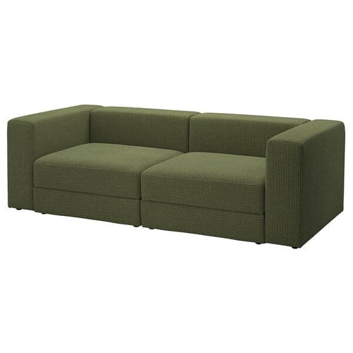 JÄTTEBO - 3-seater modular sofa, Samsala dark yellow-green ,