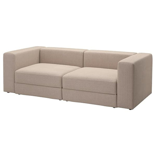 JÄTTEBO - 3-seater modular sofa, Samsala grey / beige ,