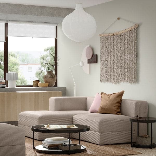 JÄTTEBO - 2.5 seater comp sofa/chaise-longue, left/Samsala grey/beige , - best price from Maltashopper.com 99471341