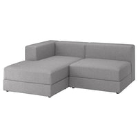 JÄTTEBO - 2.5-seater comp sofa / chaise longue, left / Tonerud gray , - best price from Maltashopper.com 39471358