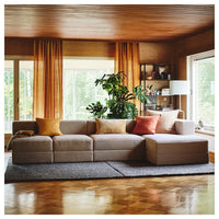 JÄTTEBO - Comp 4.5-seat sofa / chaise longue, right / Samsala gray / beige - best price from Maltashopper.com 79469481