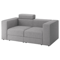 JÄTTEBO - 2-seater sectional sofa with headrest/Tonerud grey , - best price from Maltashopper.com 19510412