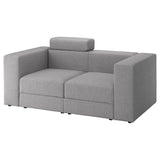 JÄTTEBO 2-seat modular sofa, with headrest/Tonerud grey, 190x87x95 cm
