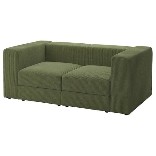 JÄTTEBO - 2 seater modular sofa, Samsala dark yellow-green ,