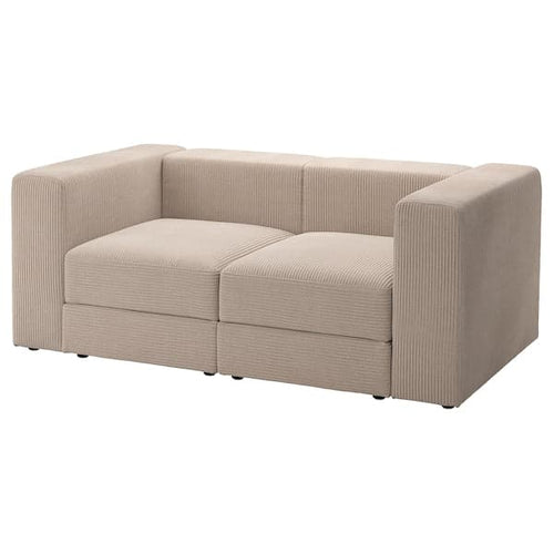 JÄTTEBO - 2 seater modular sofa, Samsala gray / beige ,