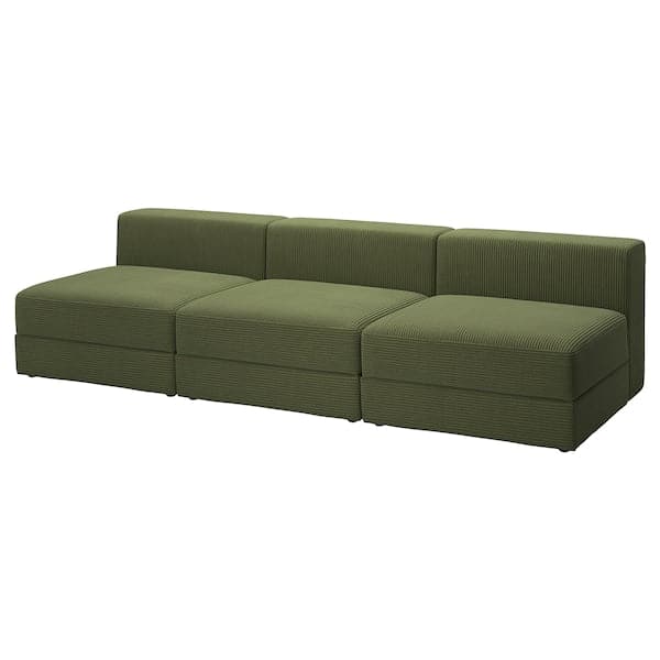 Ikea JÄTTEBO - 4.5-seater modular sofa, Samsala dark yellow-green ,