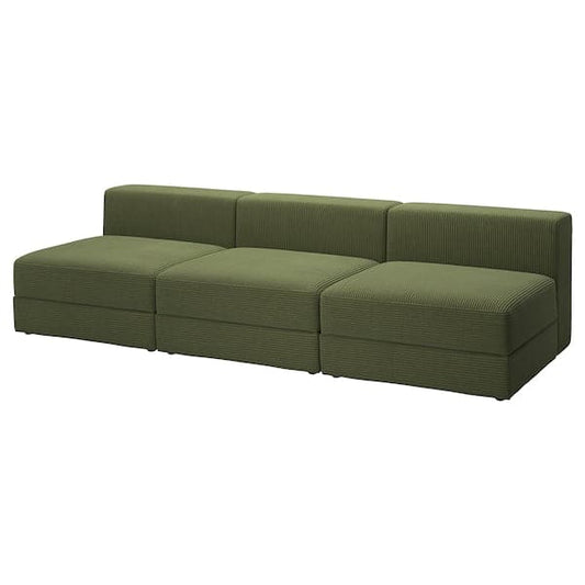 Ikea JÄTTEBO - 4.5-seater modular sofa, Samsala dark yellow-green ,