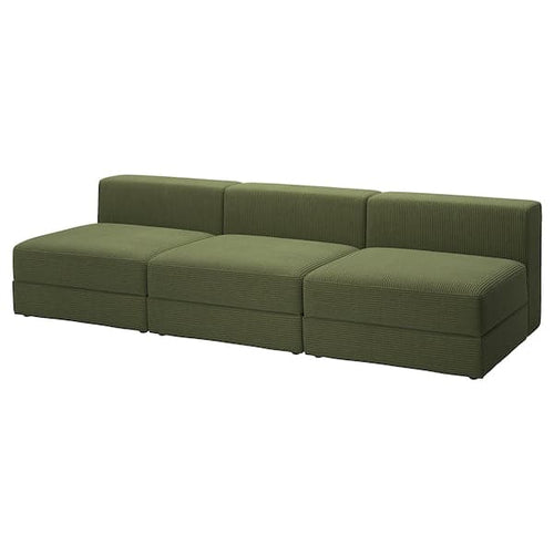 JÄTTEBO - 4.5-seater modular sofa, Samsala dark yellow-green ,