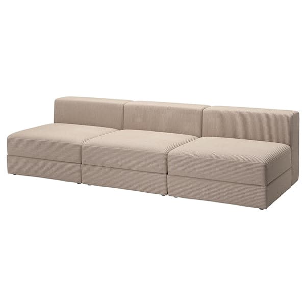 Ikea JÄTTEBO - 4.5-seater modular sofa, Samsala grey / beige ,