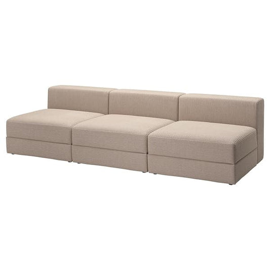 Ikea JÄTTEBO - 4.5-seater modular sofa, Samsala grey / beige ,