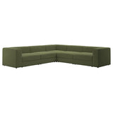 JÄTTEBO modular corner sofa, 6 seat, Samsala dark yellow-green, 25x71x95 cm