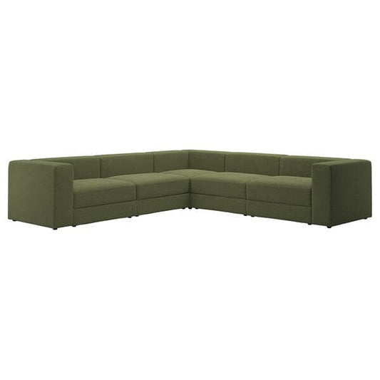 Ikea JÄTTEBO - Modular corner sofa 6 seats, Samsala dark yellow-green ,