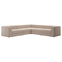 JÄTTEBO - Modular corner sofa 6 seats, Samsala gray / beige , - best price from Maltashopper.com 09485253