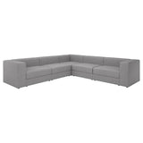 JÄTTEBO modular corner sofa, 6 seat, Tonerud grey, 25x71x95 cm