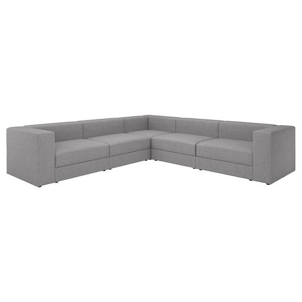 JÄTTEBO - Modular corner sofa 6 seats, Tonerud gray ,