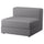 JÄTTEBO - 1.5-seater element with container, gray Tonerud ,