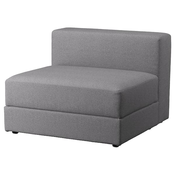 JÄTTEBO - 1.5-seater element with container, gray Tonerud ,