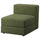 JÄTTEBO - 1-place unit with container, Samsala dark yellow-green ,