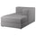 JÄTTEBO - chaise-longue element right, with armrest/Tonerud grey ,
