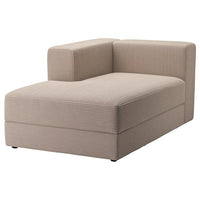 JÄTTEBO - Left chaise longue element, with armrest / Samsala gray / beige , - best price from Maltashopper.com 09471500