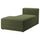 JÄTTEBO - chaise-longue element left, Samsala dark yellow-green ,