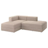 JÄTTEBO chaise longue modules, Samsala grey-beige, 229x71x160 cm