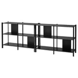JÄTTESTA storage combination, black, 240x40x85 cm