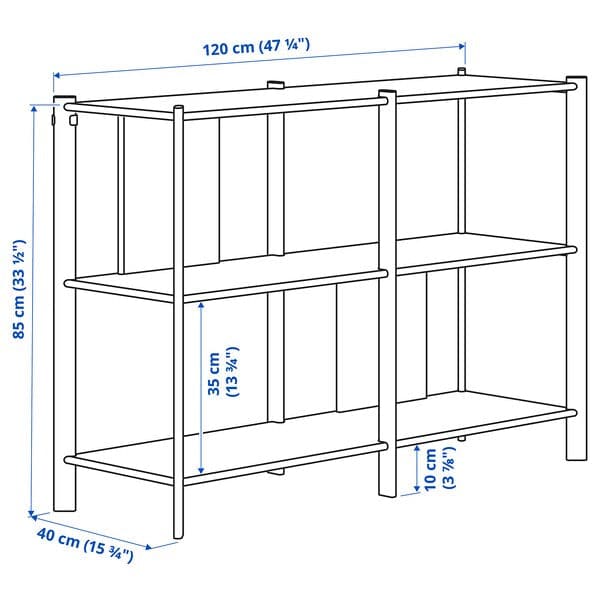 JÄTTESTA - Storage combination, black, 200x195 cm - best price from Maltashopper.com 89494828