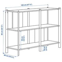 JÄTTESTA - Storage combination, black, 200x195 cm - best price from Maltashopper.com 89494828