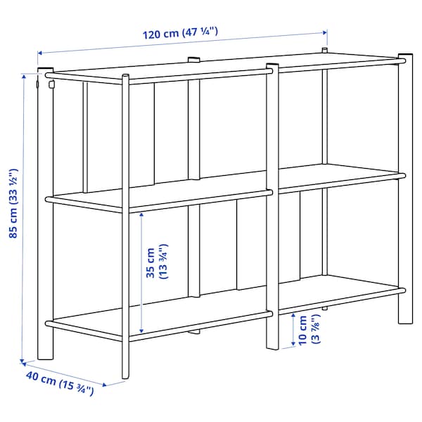 Ikea JÄTTESTA - Storage combination, black, 240x40x85 cm