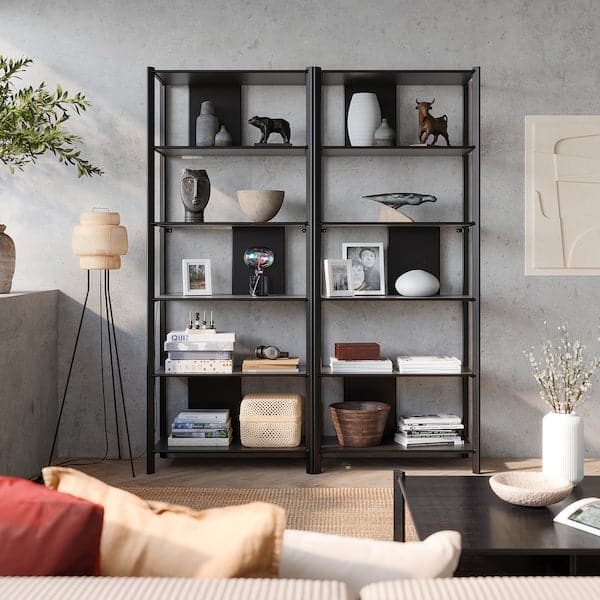 JÄTTESTA Storage Combination, Black | IKEA Malta – Maltashopper.com