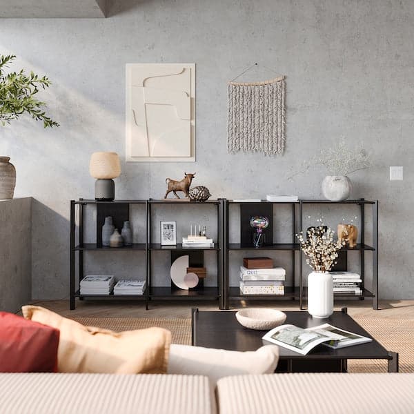 Ikea JÄTTESTA - Storage combination, black, 240x40x85 cm