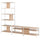 JÄTTESTA TV storage combination, white/light bamboo, 240x40x195 cm