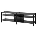 JÄTTESTA TV bench, black, 160x40x49 cm