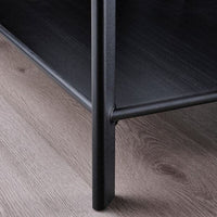 JÄTTESTA - TV bench, black, 160x40x49 cm - best price from Maltashopper.com 70508934