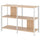 JÄTTESTA - JÄTTESTA Shelving unit, white/light bamboo, 120x85 cm