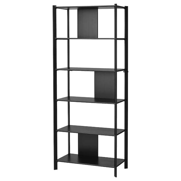 JÄTTESTA - Shelving unit, black, 80x195 cm