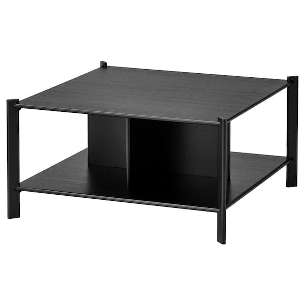 JÄTTESTA - Coffee table, black, 80x80 cm - best price from Maltashopper.com 80521911