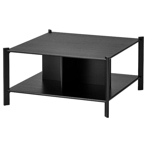 JÄTTESTA - Coffee table, black, 80x80 cm